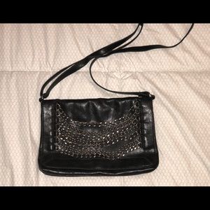 Black American Eagle chain crossbody purse.